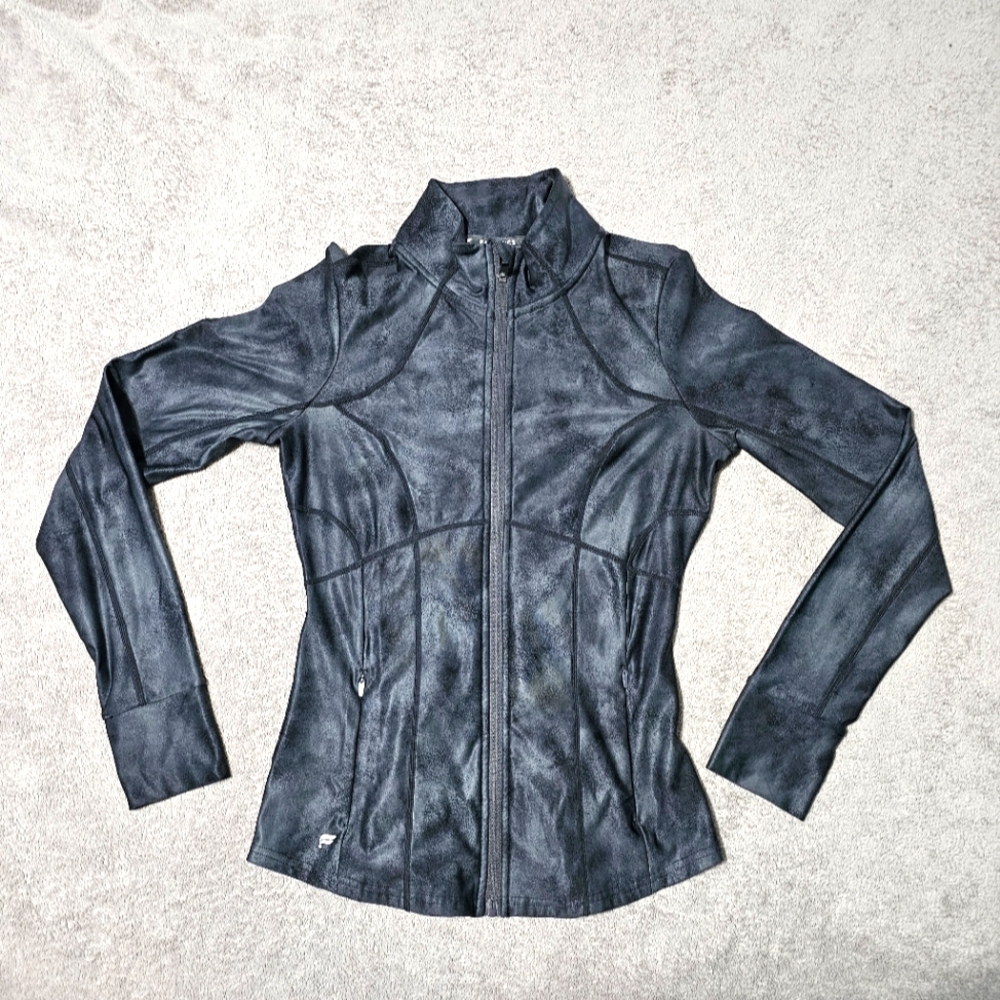 FABLETICS WOMEN'S Gray Tye Dye Zip-Up Size Small NWOT